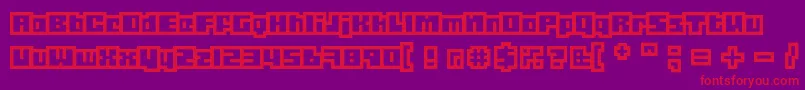 GUBBLO    Font – Red Fonts on Purple Background