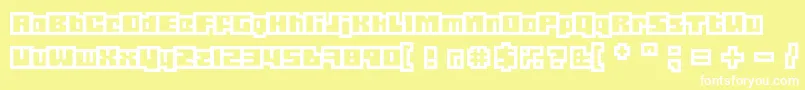 GUBBLO    Font – White Fonts on Yellow Background