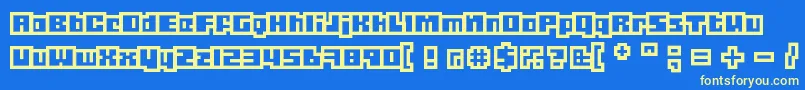 GUBBLO    Font – Yellow Fonts on Blue Background