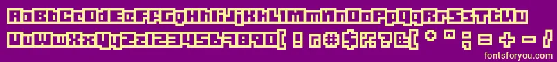 GUBBLO    Font – Yellow Fonts on Purple Background