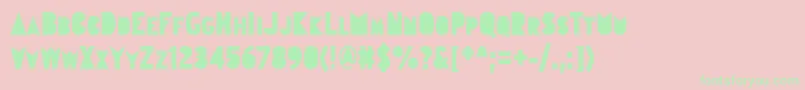 Gudariak Regular Font – Green Fonts on Pink Background