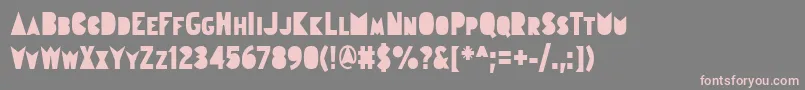 Gudariak Regular Font – Pink Fonts on Gray Background