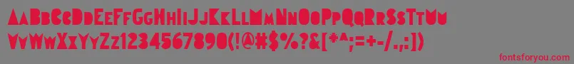 Gudariak Regular Font – Red Fonts on Gray Background