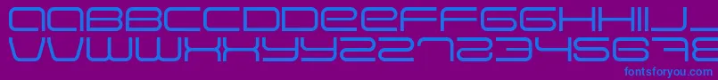 フォントEva – 紫色の背景に青い文字
