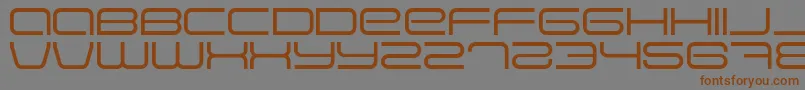 フォントEva – 茶色の文字が灰色の背景にあります。