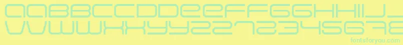 Eva Font – Green Fonts on Yellow Background