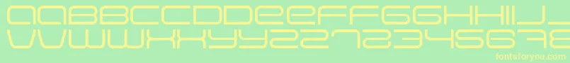 Eva-Schriftart – Gelbe Schriften auf grünem Hintergrund