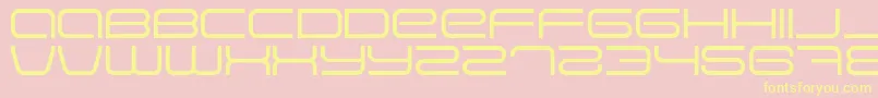 フォントEva – 黄色のフォント、ピンクの背景