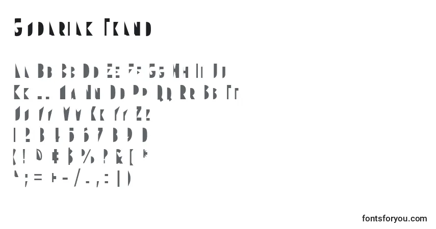 Шрифт Gudariak Txano – алфавит, цифры, специальные символы