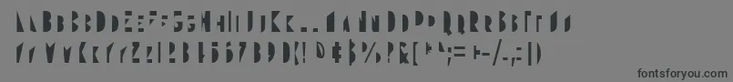 Gudariak Txano-fontti – mustat fontit harmaalla taustalla