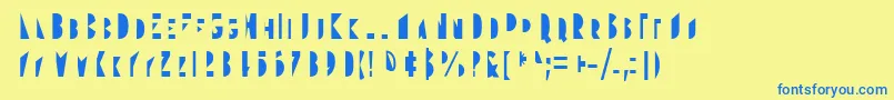 Gudariak Txano Font – Blue Fonts on Yellow Background