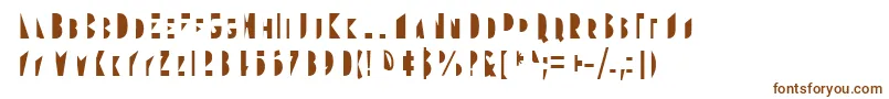 フォントGudariak Txano – 白い背景に茶色のフォント