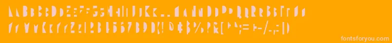Gudariak Txano-fontti – vaaleanpunaiset fontit oranssilla taustalla