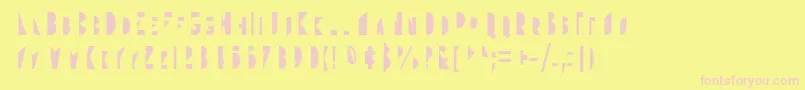 Gudariak Txano-fontti – vaaleanpunaiset fontit keltaisella taustalla