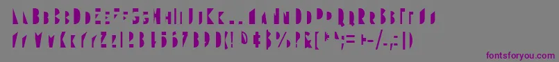 フォントGudariak Txano – 紫色のフォント、灰色の背景