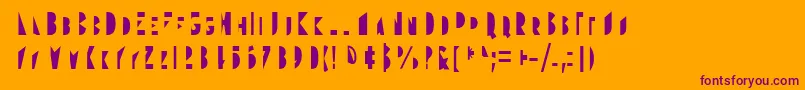 Gudariak Txano-fontti – violetit fontit oranssilla taustalla
