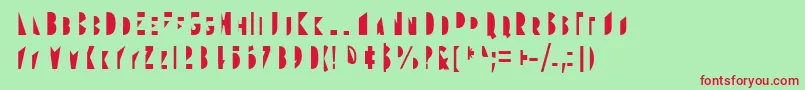 Шрифт Gudariak Txano – красные шрифты на зелёном фоне