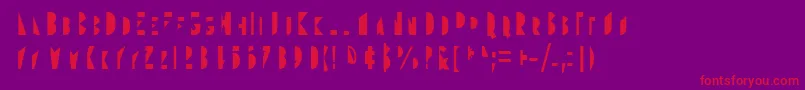 Gudariak Txano-fontti – punaiset fontit violetilla taustalla