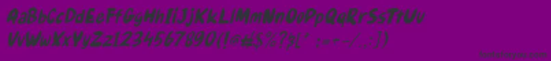 Gudnite italic Font – Black Fonts on Purple Background