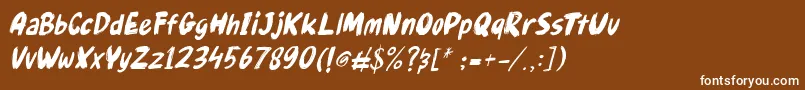 Gudnite italic Font – White Fonts on Brown Background