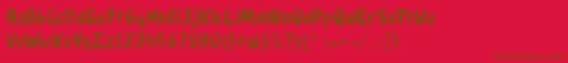 Gudnite Font – Brown Fonts on Red Background