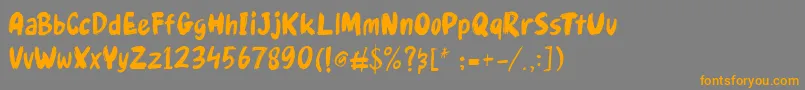 Gudnite Font – Orange Fonts on Gray Background