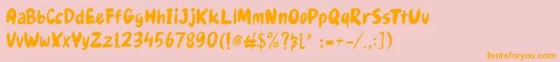 Gudnite Font – Orange Fonts on Pink Background