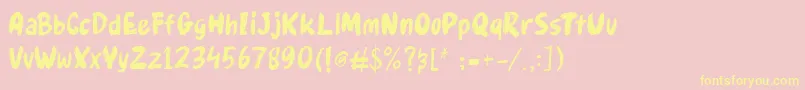 Gudnite Font – Yellow Fonts on Pink Background