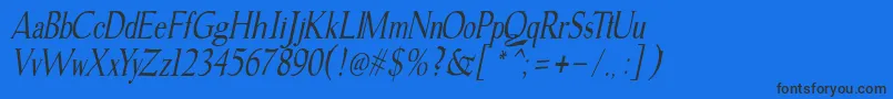 Fonte gudvayne italic – fontes pretas em um fundo azul