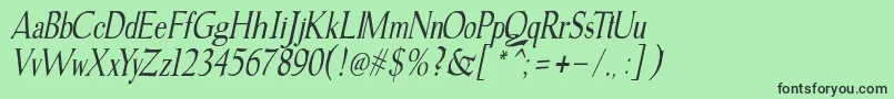 Fonte gudvayne italic – fontes pretas em um fundo verde