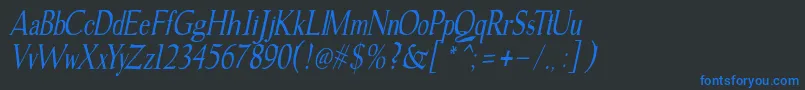 gudvayne italicフォントについての詳細 フォントgudvayne italic – 黒い背景に青い文字
