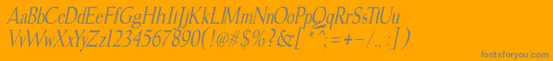 gudvayne italic Font – Gray Fonts on Orange Background