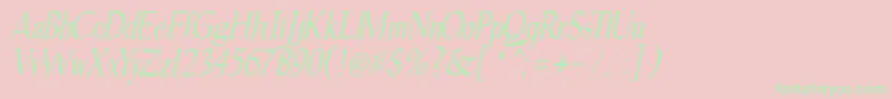 gudvayne italic Font – Green Fonts on Pink Background