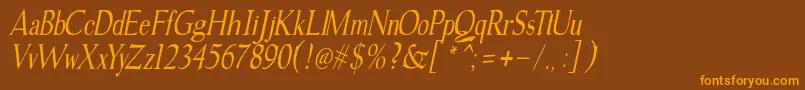 Weitere Informationen zur gudvayne italic-Schriftart gudvayne italic-Schriftart – Orangefarbene Schriften auf braunem Hintergrund