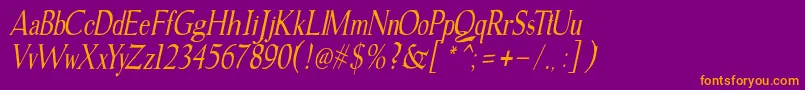 gudvayne italic Font – Orange Fonts on Purple Background