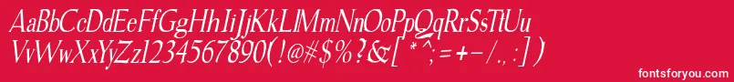 gudvayne italic Font – White Fonts on Red Background