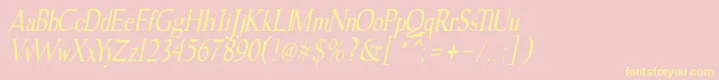 gudvayne italic Font – Yellow Fonts on Pink Background