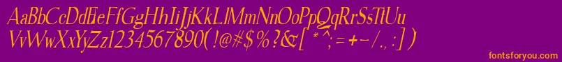 gudvayne italic Font – Orange Fonts on Purple Background