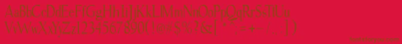 gudvayne Font – Brown Fonts on Red Background