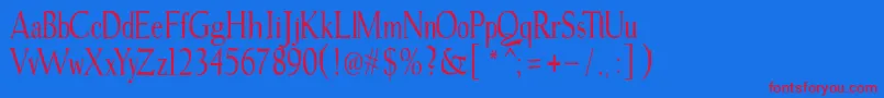 gudvayne Font – Red Fonts on Blue Background