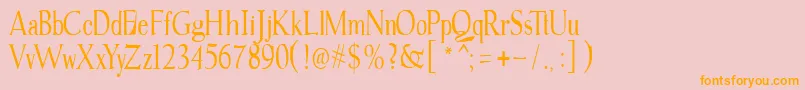 gudvayne Font – Orange Fonts on Pink Background