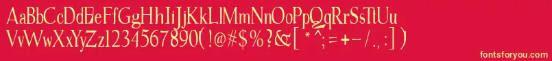 gudvayne Font – Yellow Fonts on Red Background