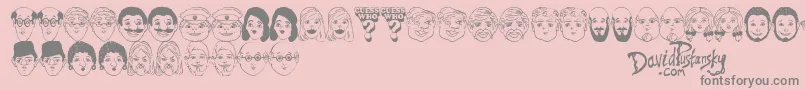 Шрифт Guess Who – серые шрифты на розовом фоне