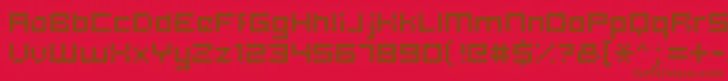 Fonte Hooge0553 – fontes marrons em um fundo vermelho