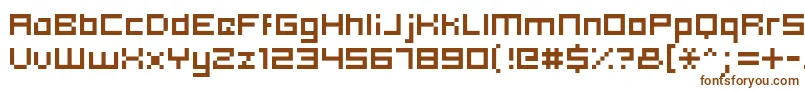 Hooge0553 Font – Brown Fonts on White Background