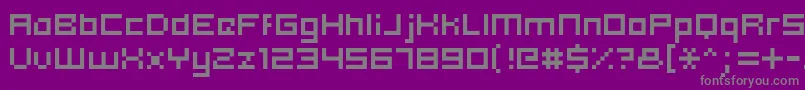 Hooge0553-Schriftart – Graue Schriften auf violettem Hintergrund