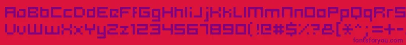 Hooge0553 Font – Purple Fonts on Red Background