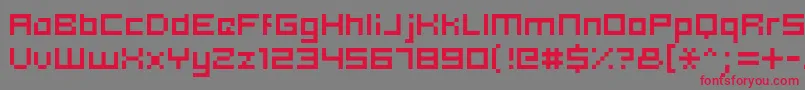 Hooge0553 Font – Red Fonts on Gray Background