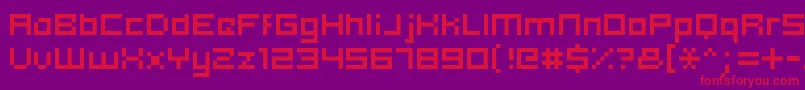 フォントHooge0553 – 紫の背景に赤い文字