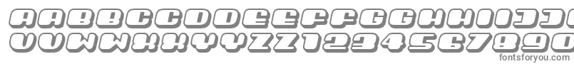 Czcionka Guest3D Italic – szare czcionki